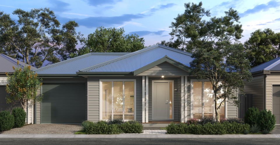 Meridian Barrington Exterior Twilight Facade Lily Colour Mist min min