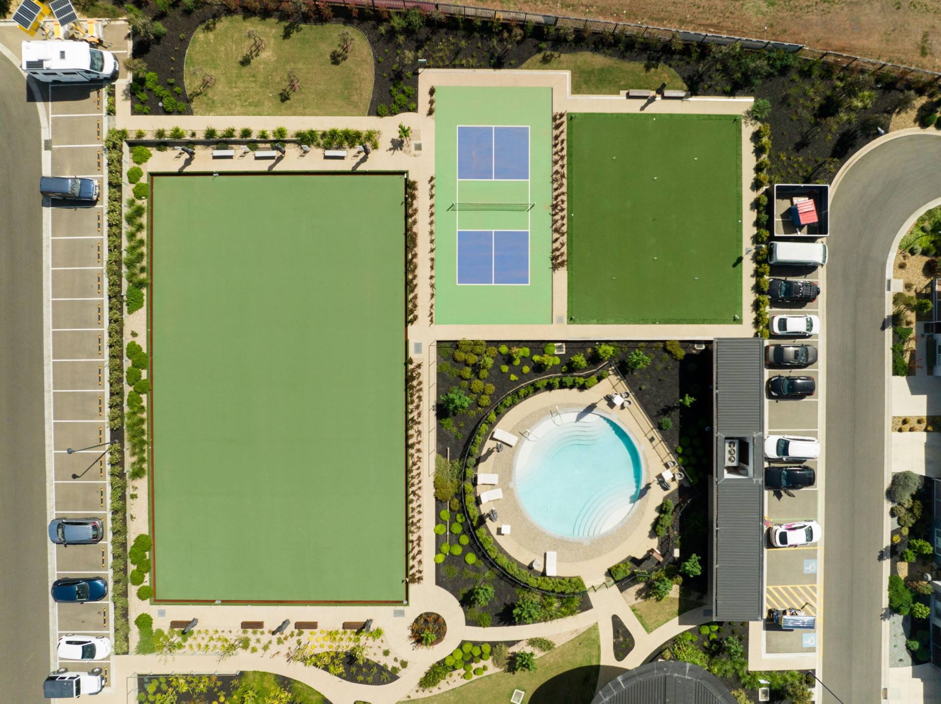 Deanside Aerial Exterior Pool Bowls