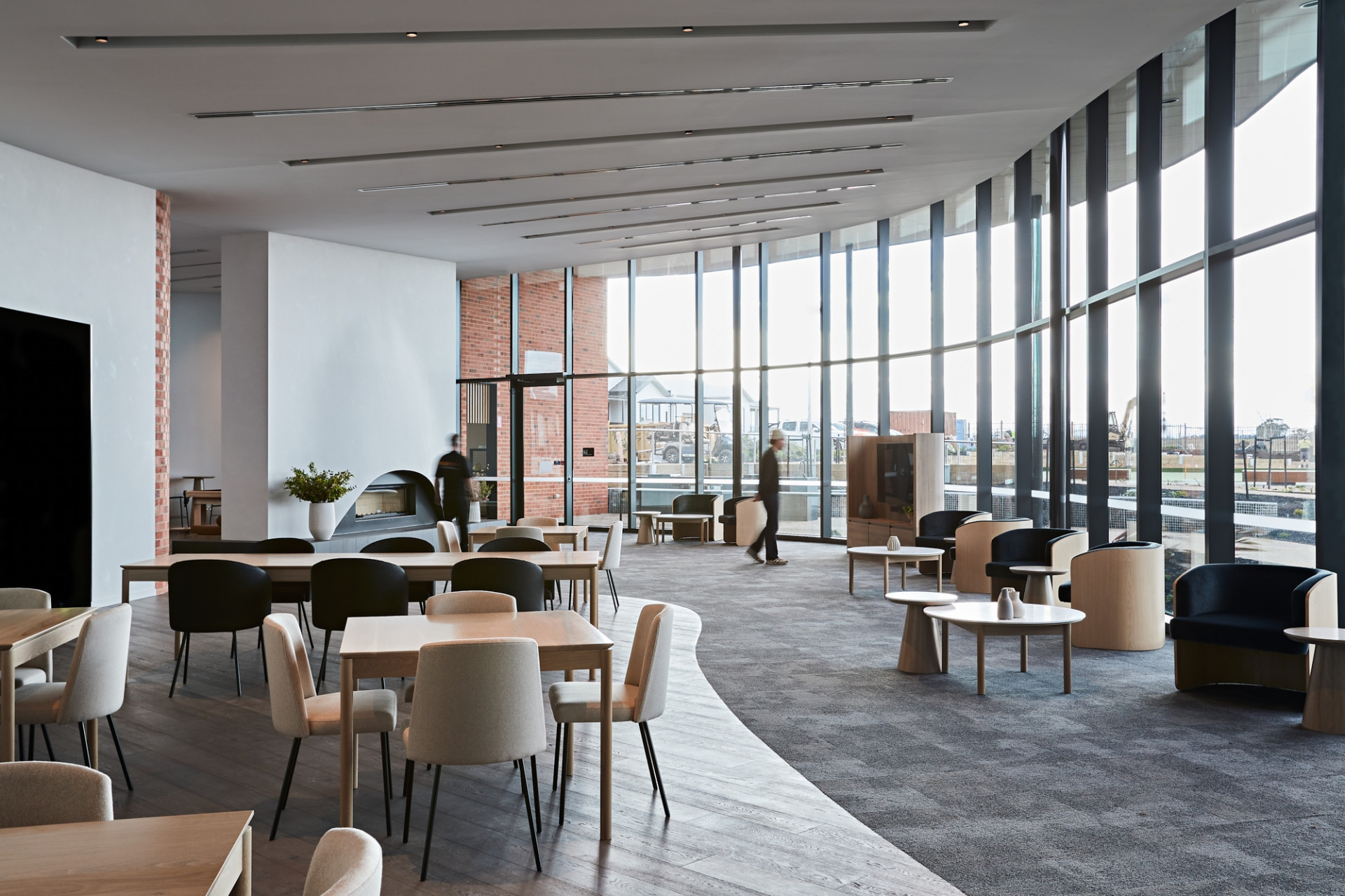 Deanside Clubhouse Interior Common Fireplace Dining