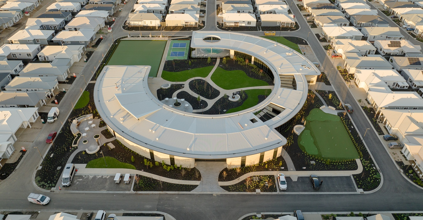 Meridian Aerial Community with Clubhouse and Homes
