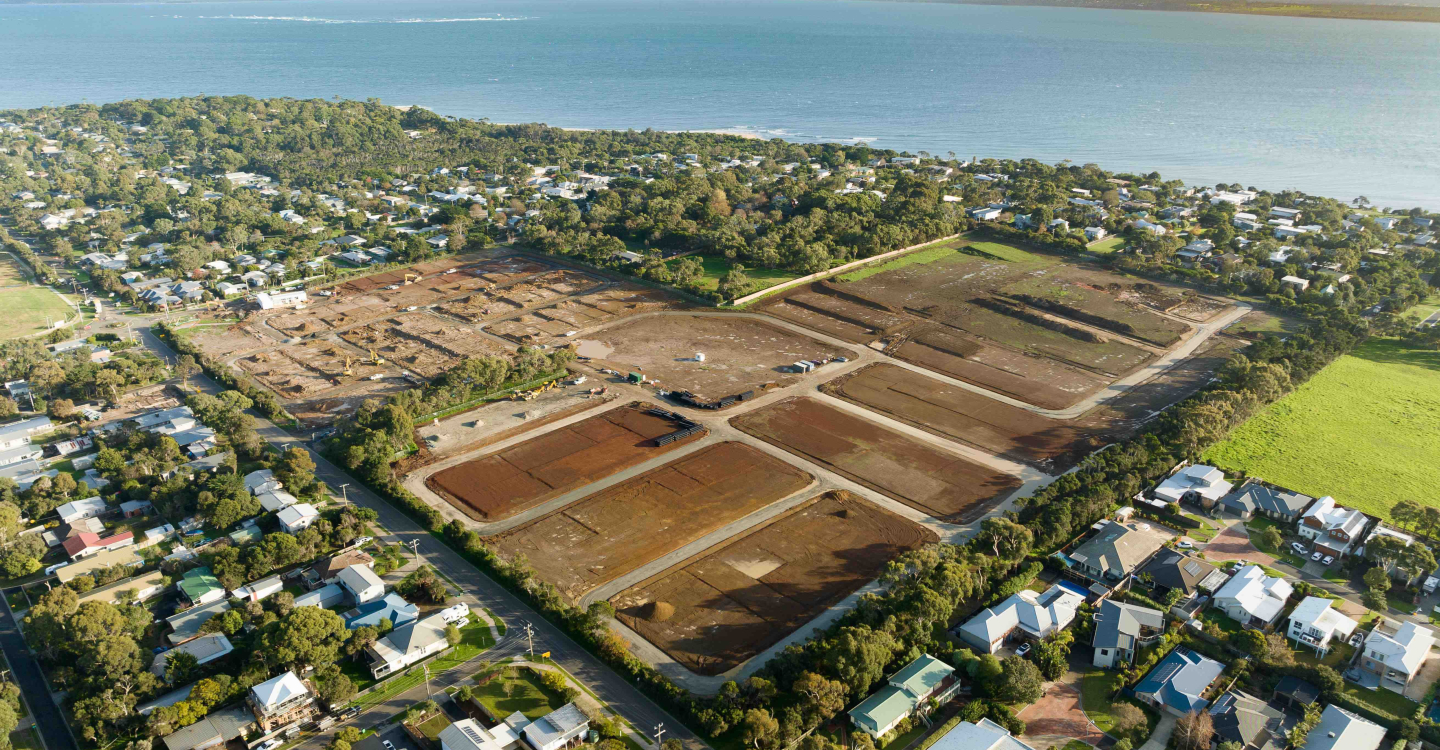 Phillip Island Aerial Construction Underway