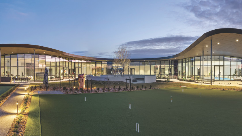 L Ifestyle Communities Wollert Clubhouse Exterior twilight panarama