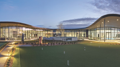 L Ifestyle Communities Wollert Clubhouse Exterior twilight panarama