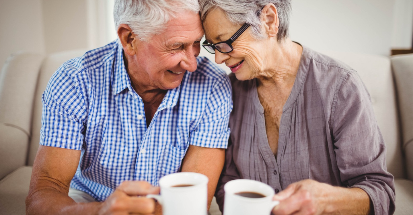 Couple Tea Coffee Love Compaions Care Retiree