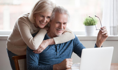 Couple Computer Internet Digital Laptop Website