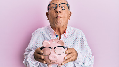 Savings costs money piggy bank