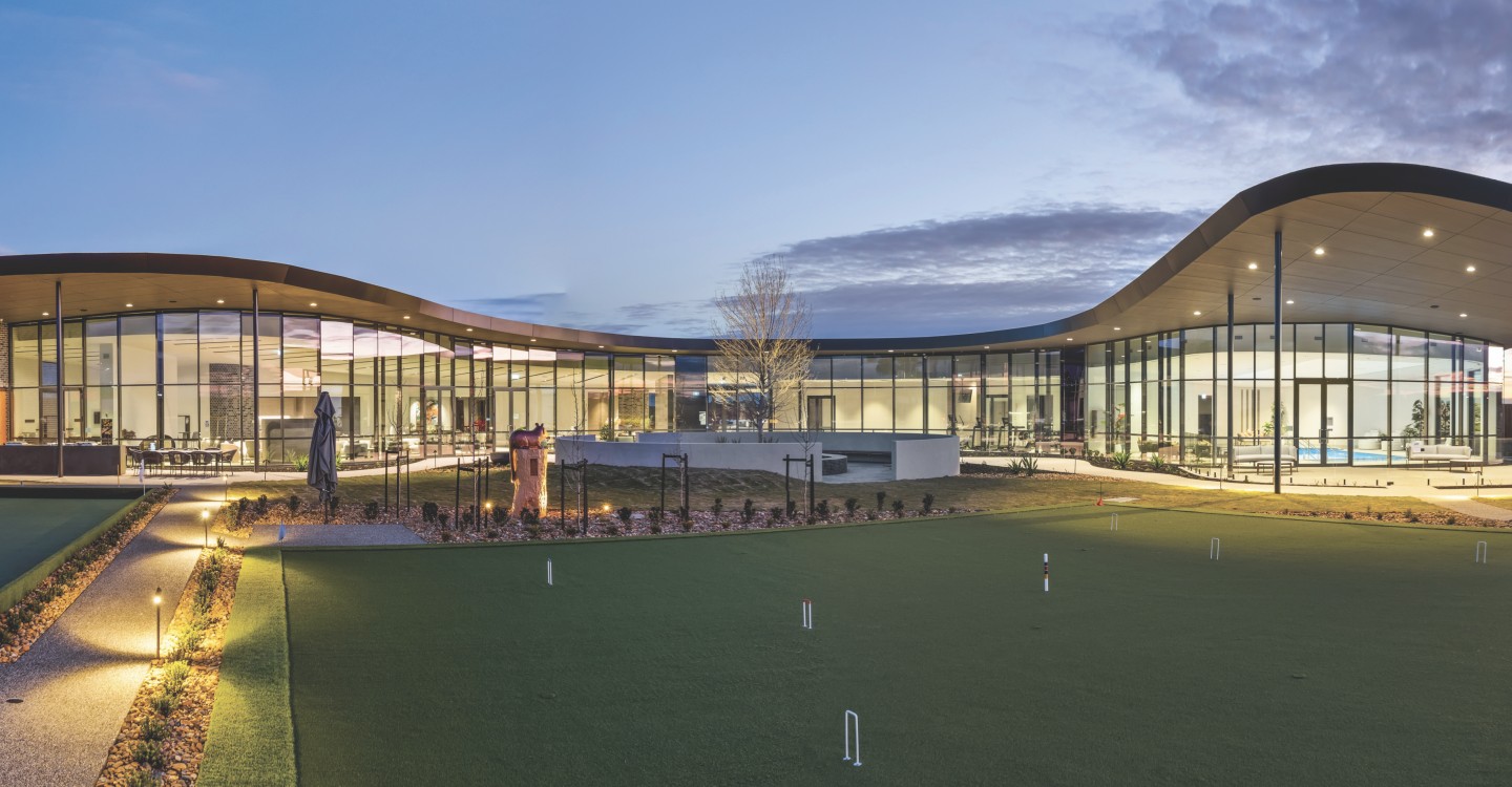 L Ifestyle Communities Wollert Clubhouse Exterior twilight panarama