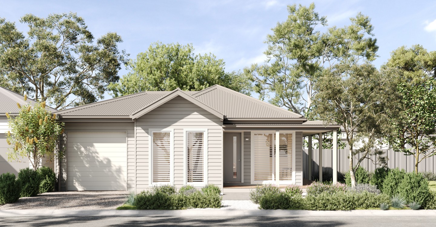 Corner Range Bowen Corner Design Facade Cedar Colour Pebble